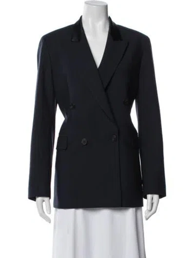 Pre-owned Frame Virgin Wool Blazer In Blue