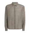 Frame Light Wool Plaid Button Down Shirt In Neutral