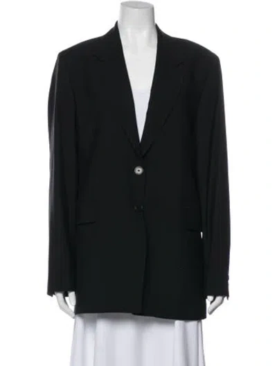 Pre-owned Frame Virgin Wool Coat In Black