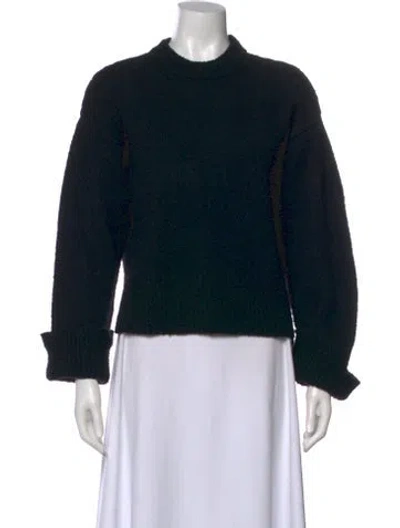Pre-owned Frame Virgin Wool Crew Neck Sweater In Black