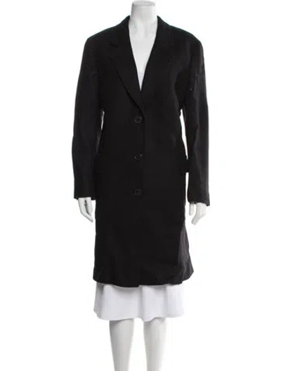 Pre-owned Frame Virgin Wool Peacoat In Black