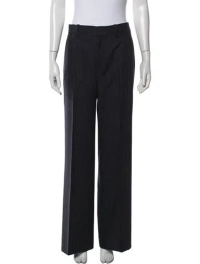 Pre-owned Frame Virgin Wool Straight Leg Pants In Blue