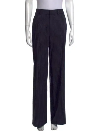 Pre-owned Frame Virgin Wool Straight Leg Pants In Blue