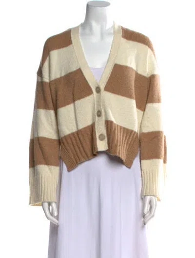 Pre-owned Frame Virgin Wool Striped Sweater In Neutral