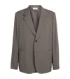 Frame Virgin Wool Unstructured Blazer In Green
