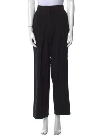 Pre-owned Frame Virgin Wool Wide Leg Pants In Black