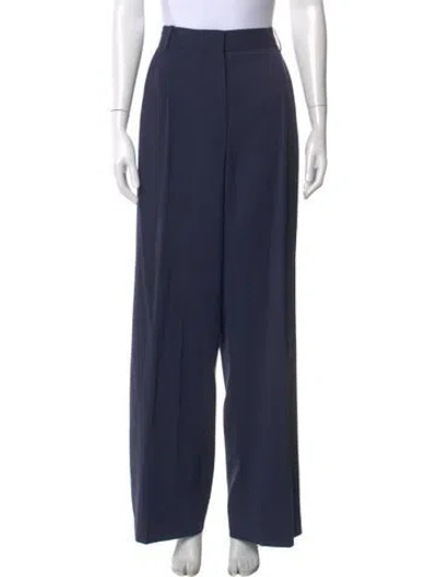 Pre-owned Frame Virgin Wool Wide Leg Pants W/ Tags In Blue