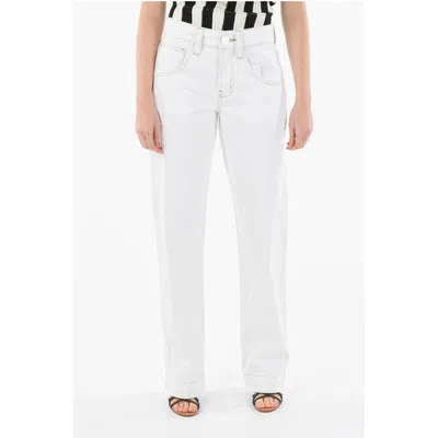 Frame Visible Stitching Oversized Jeans 23cm In White