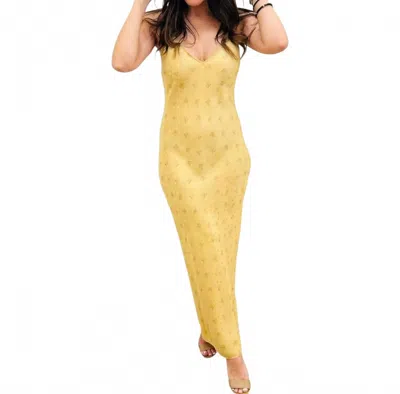 Frame V-neck Cami Dress In Golden Yellow