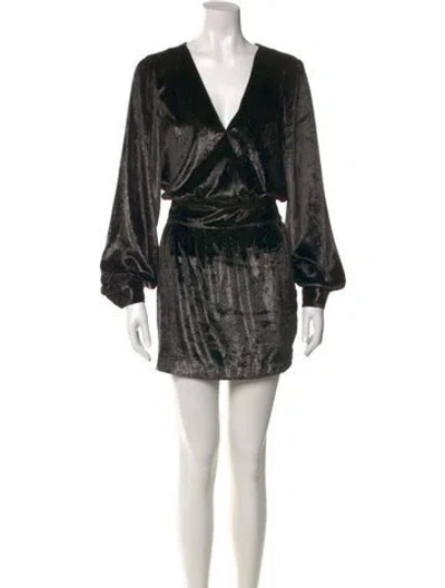 Pre-owned Frame V-neck Mini Dress In Multi