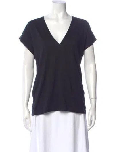 Pre-owned Frame V-neck Short Sleeve T-shirt In Blue