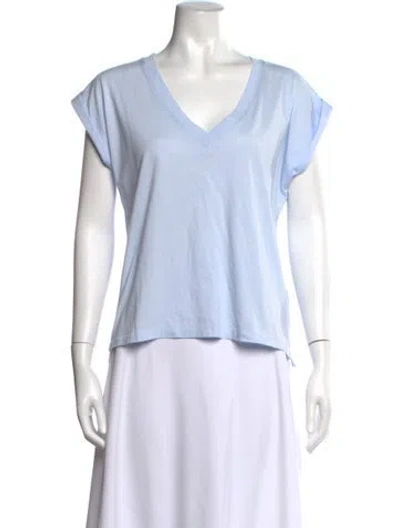 Pre-owned Frame V-neck Short Sleeve T-shirt W/ Tags In Blue