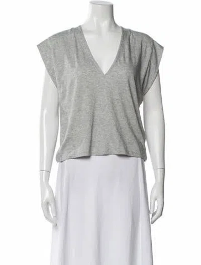 Pre-owned Frame V-neck Short Sleeve T-shirt W/ Tags In Gray