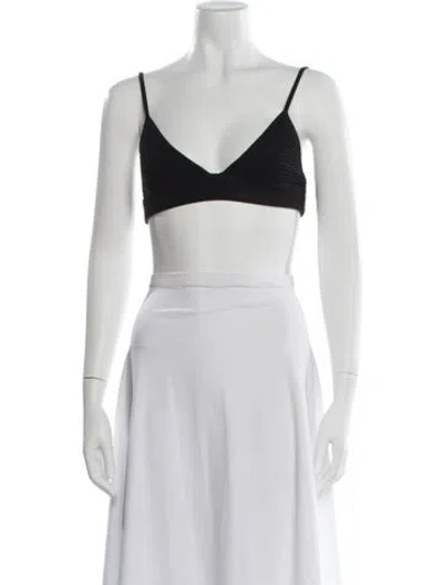 Pre-owned Frame V-neck Sleeveless Sports Bra In White