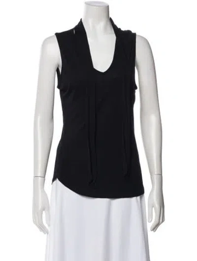 Pre-owned Frame V-neck Sleeveless Top In Blue