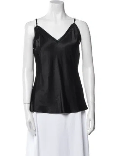 Pre-owned Frame V-neck Sleeveless Top In Blue