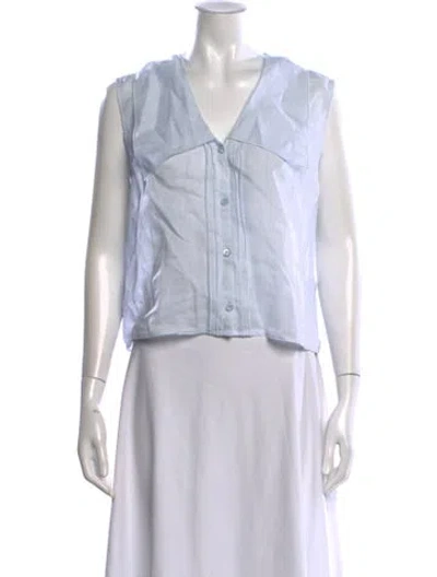 Pre-owned Frame V-neck Sleeveless Top In Multi