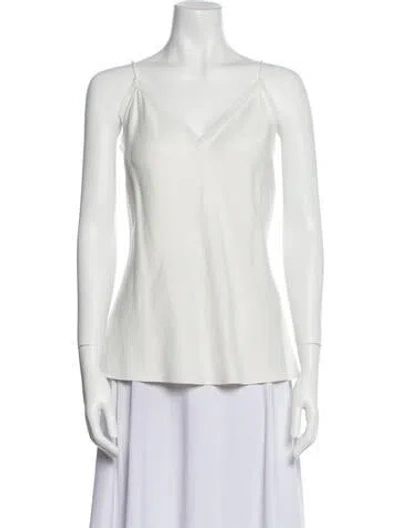 Pre-owned Frame V-neck Sleeveless Top In Neutral