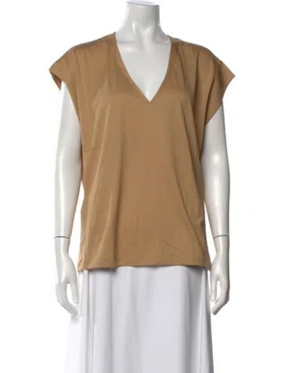 Pre-owned Frame V-neck Sleeveless Top W/ Tags In Neutral