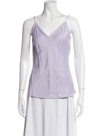 Pre-owned Frame V-neck Sleeveless Top In White