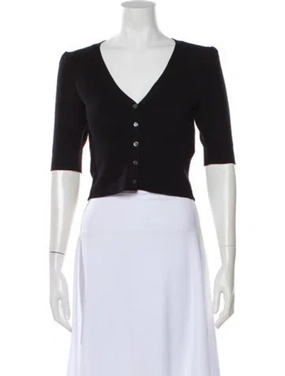 Pre-owned Frame V-neck Sweater In Black