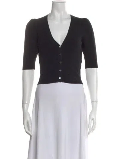 Pre-owned Frame V-neck Sweater In Black