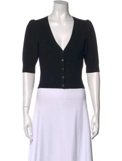 Pre-owned Frame V-neck Sweater In Black
