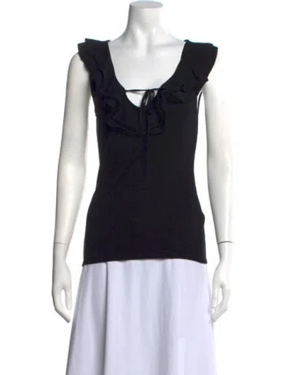 Pre-owned Frame V-neck Sweater In Black
