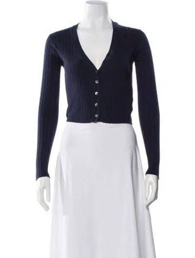 Pre-owned Frame V-neck Sweater In Blue