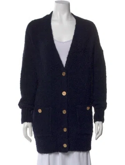 Pre-owned Frame V-neck Sweater In Blue
