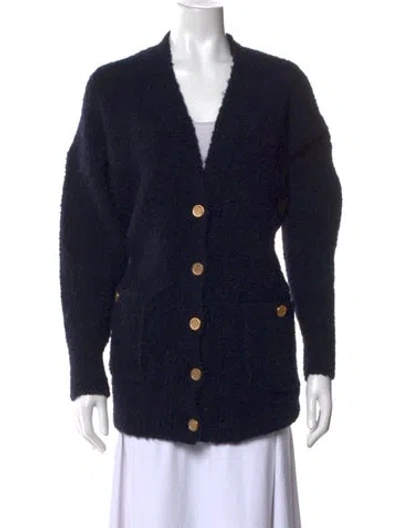 Pre-owned Frame V-neck Sweater In Blue