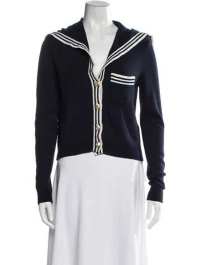 Pre-owned Frame V-neck Sweater In Blue