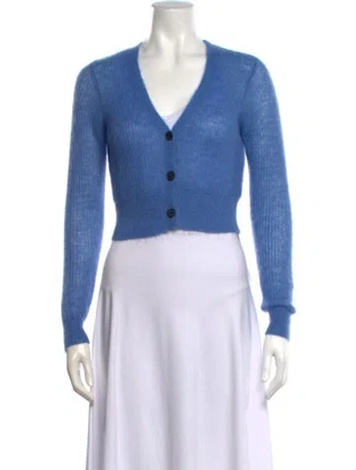 Pre-owned Frame V-neck Sweater In Blue