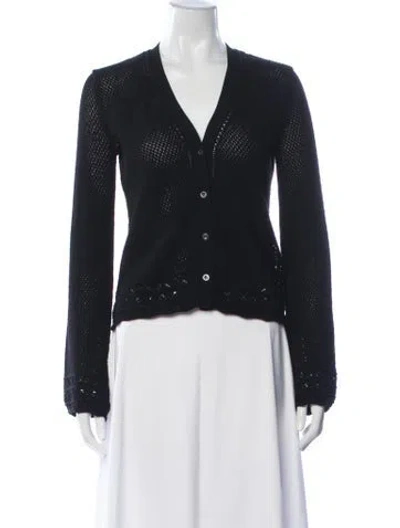 Pre-owned Frame V-neck Sweater In Blue