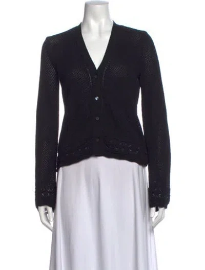 Pre-owned Frame V-neck Sweater In Blue