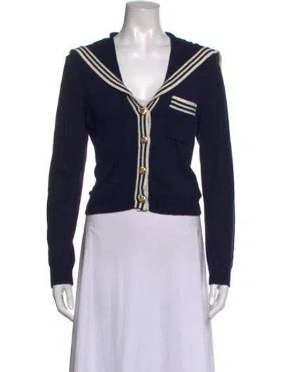 Pre-owned Frame V-neck Sweater In Blue