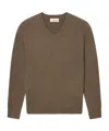 Frame V-neck Sweater In Brown
