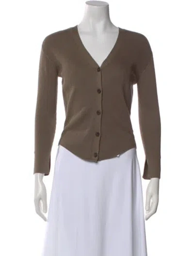 Pre-owned Frame V-neck Sweater In Gray