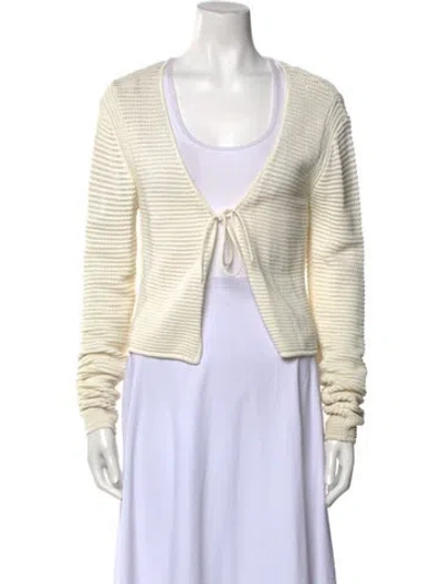 Pre-owned Frame V-neck Sweater In Neutral