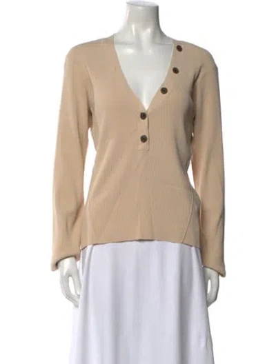Pre-owned Frame V-neck Sweater In Neutral