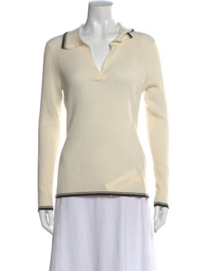 Pre-owned Frame V-neck Sweater In Neutral