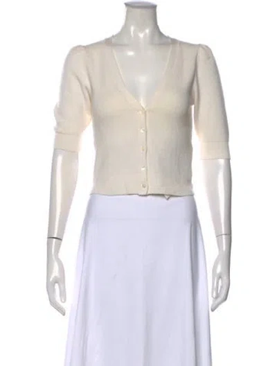 Pre-owned Frame V-neck Sweater In Neutral