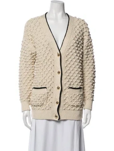 Pre-owned Frame V-neck Sweater In Neutrals
