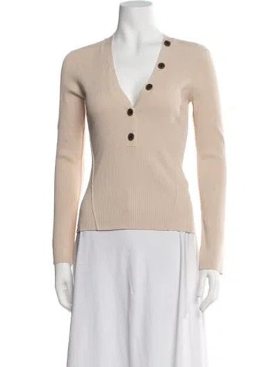 Pre-owned Frame V-neck Sweater In Neutrals