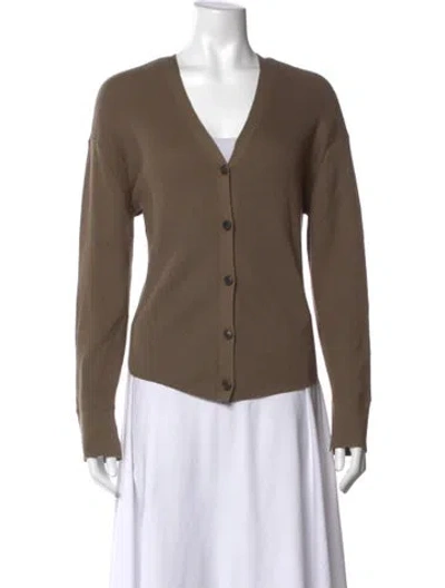 Pre-owned Frame V-neck Sweater W/ Tags In Brown