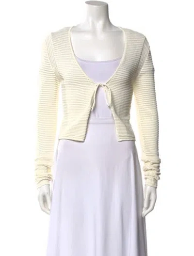 Pre-owned Frame V-neck Sweater W/ Tags In Neutral