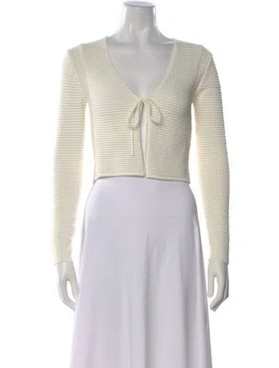 Pre-owned Frame V-neck Sweater W/ Tags In Neutral