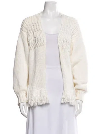 Pre-owned Frame V-neck Sweater In White