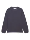 Frame Waffle-knit Sweatshirt In Blue