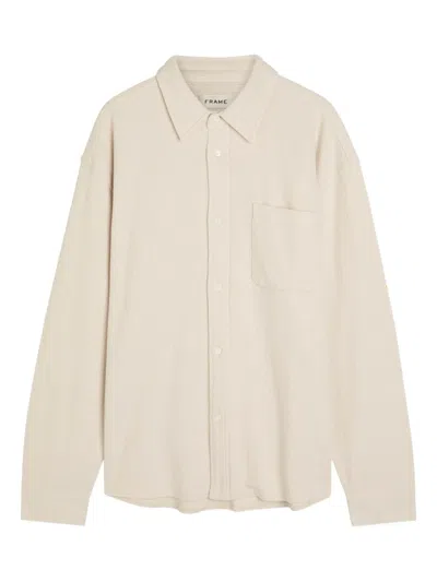 Frame Waffle Pocket Shirt In Neutral